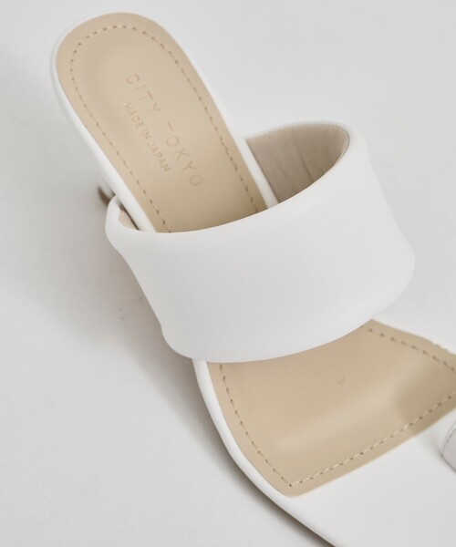 CITY TOKYO(シティトウキョウ)の「【CITY TOKYO/シティートウキョウ】Asymmetry Leather Sandal/アシンメトリーレザーサンダル(サンダル・レディース・ブラック/ホワイト/シルバー・1/2)」の14枚目の写真