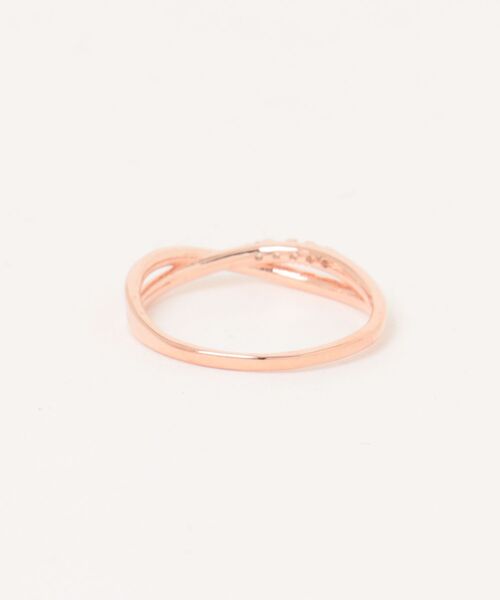 Cream dot.（クリームドット）の「【金属アレルギー対応】アシンメトリーなラインストーンクロス華奢リング（リング・レディース・シルバー/ピンクゴールド/ゴールド・7号/19号/23号/21号/17号/15号/13号/11号）」の13枚目の写真