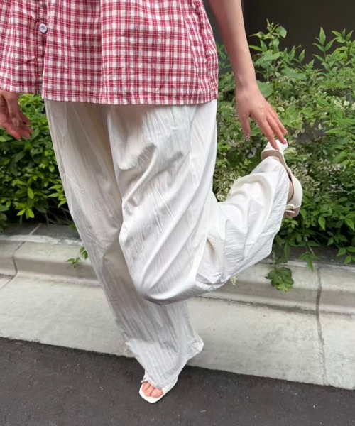 mebole（メボレ）の「ウエストレースワイドパンツ（その他パンツ・レディース・アイボリー/ブルー・FREE）」の15枚目の写真