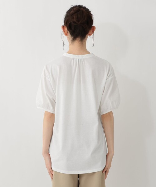 Afternoon Tea（アフタヌーンティー）の「刺繍スキッパープルオーバー（Tシャツ/カットソー・レディース・オフホワイト/ライトブルー/ネイビー・MEDIUM）」の4枚目の写真