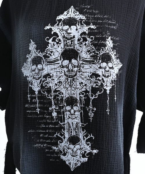 REFLEM(レフレム)の「『REFLEM/レフレム』ダブルガーゼダメージデザイントップス(Tシャツ/カットソー・レディース・ホワイト/ブラック・FREE)」の16枚目の写真