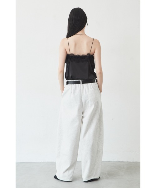 ANF.MUU(アンフムー)の「【再入荷】ベルトループ付きスウェットバレルレッグパンツ(スウェットパンツ・レディース・ライトグレー/ブラック/グレー・FREE)」の19枚目の写真