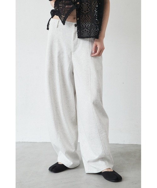 ANF.MUU(アンフムー)の「【再入荷】ベルトループ付きスウェットバレルレッグパンツ(スウェットパンツ・レディース・ライトグレー/ブラック/グレー・FREE)」の11枚目の写真