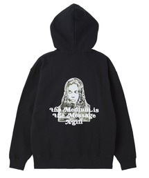 X-girl | BRUSHED COLLAGE GRAPHIC FACE PATCH ZIP UP SWEAT HOODIE(パーカー)