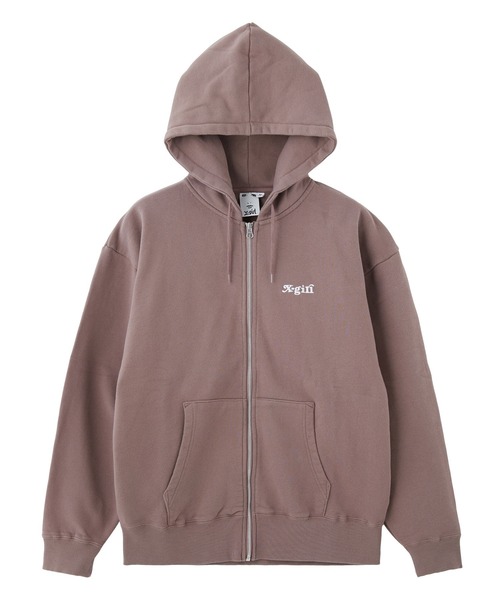 X-girl(エックスガール)の「BRUSHED COLLAGE GRAPHIC FACE PATCH ZIP UP SWEAT HOODIE(パーカー・レディース・アッシュ/ブラック/ブラウン・M/S)」の8枚目の写真