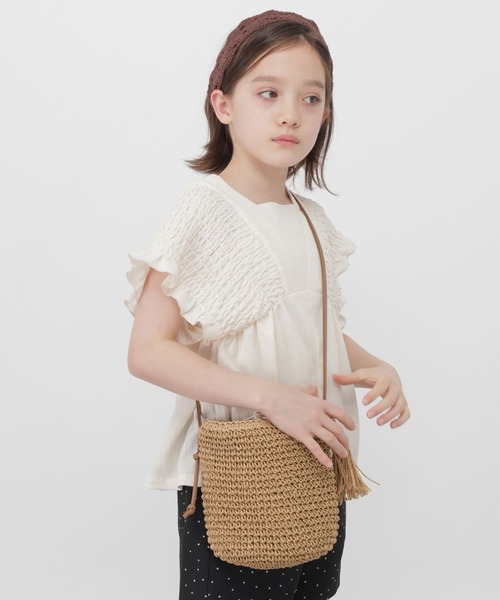 GLOBAL WORK（グローバルワーク）の「ペーパーショルダーバック/671975（ショルダーバッグ・キッズ・ブラック/ベージュ・ONE SIZE）」の19枚目の写真