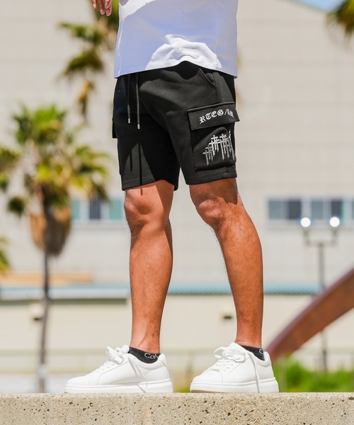 adamsJUGGLER（アダムスジャグラー）の「RTEG C&OE カーゴショートパンツ（その他パンツ・メンズ・ブラック/グレー・M/S/XL/L）」の3枚目の写真