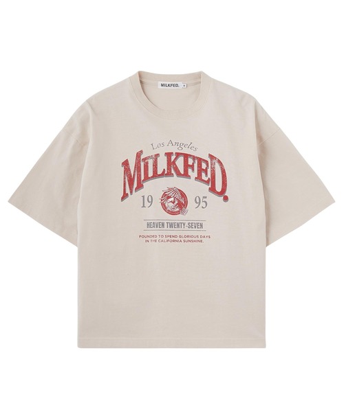 MILKFED.（ミルクフェド）の「EAGLE ARCH LOGO S/S TEE（Tシャツ/カットソー・レディース・オフホワイト/アッシュ/バーガンディー・L/M）」の22枚目の写真