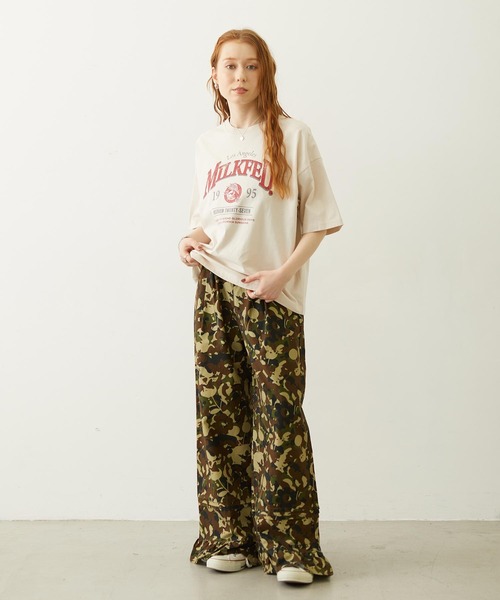 MILKFED.（ミルクフェド）の「EAGLE ARCH LOGO S/S TEE（Tシャツ/カットソー・レディース・オフホワイト/アッシュ/バーガンディー・L/M）」の13枚目の写真