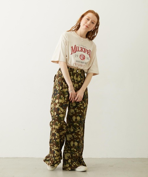 MILKFED.（ミルクフェド）の「EAGLE ARCH LOGO S/S TEE（Tシャツ/カットソー・レディース・オフホワイト/アッシュ/バーガンディー・L/M）」の16枚目の写真