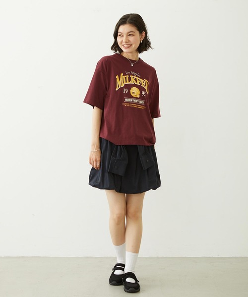 MILKFED.（ミルクフェド）の「EAGLE ARCH LOGO S/S TEE（Tシャツ/カットソー・レディース・オフホワイト/アッシュ/バーガンディー・L/M）」の19枚目の写真
