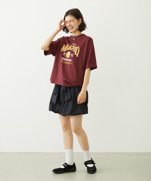 MILKFED.（ミルクフェド）の「EAGLE ARCH LOGO S/S TEE（Tシャツ/カットソー・レディース・オフホワイト/アッシュ/バーガンディー・L/M）」の20枚目の写真