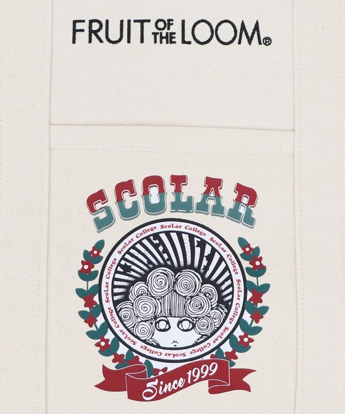 ScoLar(スカラー)の「662442:FRUIT OF THE LOOM×ScoLarコラボ トートバッグ(トートバッグ・レディース・ブラック/グレー/オフホワイト/イエロー/ネイビー/ピンク/グリーン・FREE)」の12枚目の写真
