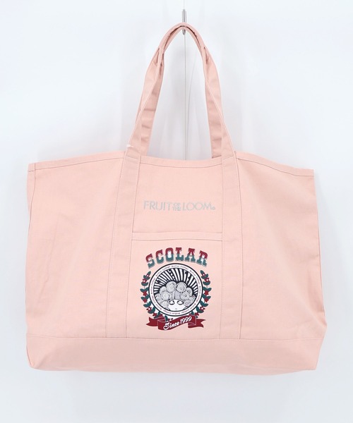 ScoLar(スカラー)の「662442:FRUIT OF THE LOOM×ScoLarコラボ トートバッグ(トートバッグ・レディース・ブラック/グレー/オフホワイト/イエロー/ネイビー/ピンク/グリーン・FREE)」の15枚目の写真