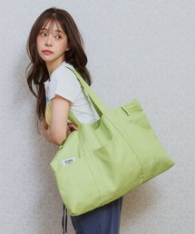 KIJIKO（キジコ）の「Ke906. Angled Pocket Utility Tote Melon green（トートバッグ）」
