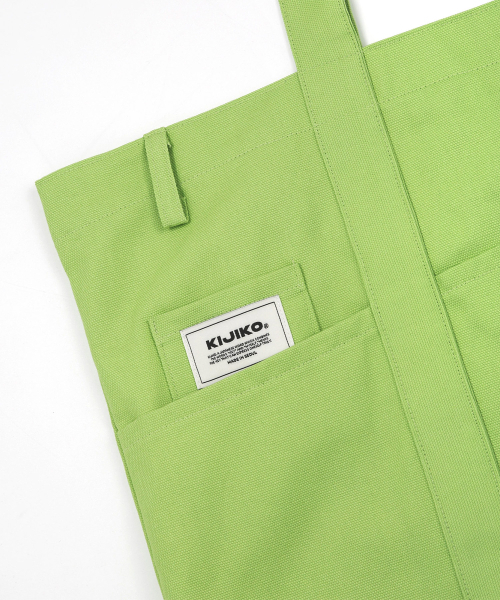 KIJIKO（キジコ）の「Ke906. Angled Pocket Utility Tote Melon green（トートバッグ・レディース・その他・FREE）」の7枚目の写真