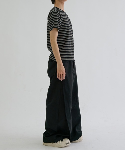 EPNK(イーピーエヌケー)の「Switch seam flare slacks / スイッチシームフレアスラックス(スラックス・メンズ・チャコールグレー/ブラック・SMALL/LARGE/MEDIUM)」の12枚目の写真