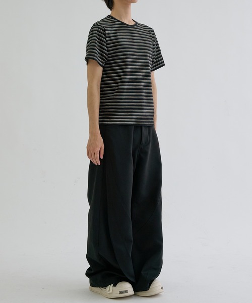 EPNK(イーピーエヌケー)の「Switch seam flare slacks / スイッチシームフレアスラックス(スラックス・メンズ・チャコールグレー/ブラック・SMALL/LARGE/MEDIUM)」の13枚目の写真