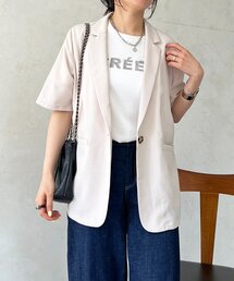 un dix cors（アンディコール）の「シングルボタン半袖ジャケット（テーラードジャケット）」