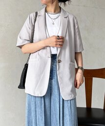 un dix cors（アンディコール）の「シングルボタン半袖ジャケット（テーラードジャケット）」