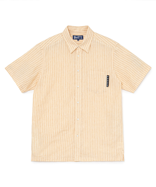 BOTT(ボット)の「BoTT / ボット STRIPED SS SHIRT(シャツ/ブラウス・メンズ・ブルー系その他/ホワイト系その他・SMALL/MEDIUM)」の2枚目の写真