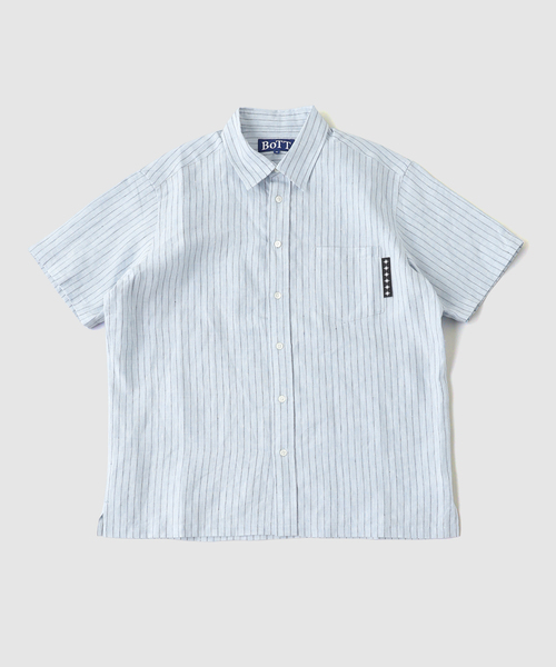 BOTT(ボット)の「BoTT / ボット STRIPED SS SHIRT(シャツ/ブラウス・メンズ・ブルー系その他/ホワイト系その他・SMALL/MEDIUM)」の7枚目の写真