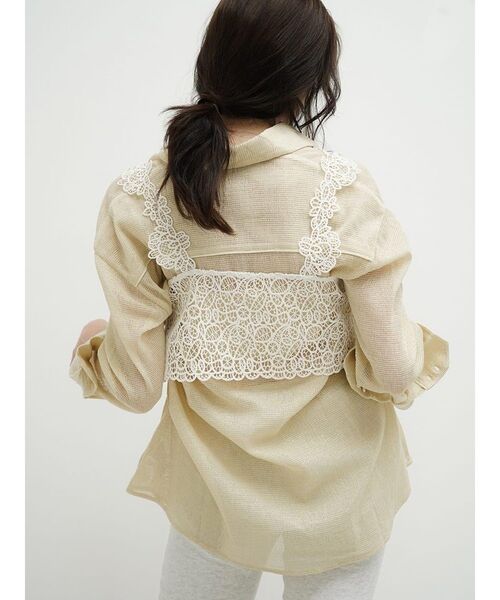 FIKA.(フィーカ)の「Crochet lace bustier(その他トップス・レディース・ホワイト/ブラック・MEDIUM)」の4枚目の写真