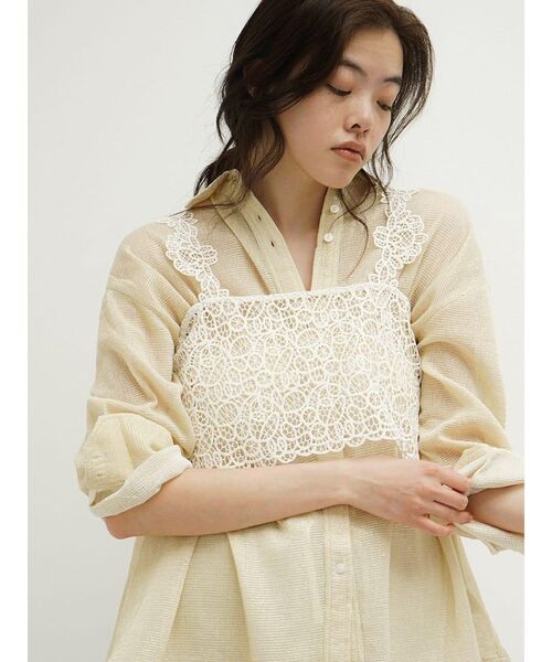 FIKA.(フィーカ)の「Crochet lace bustier(その他トップス・レディース・ホワイト/ブラック・MEDIUM)」の7枚目の写真