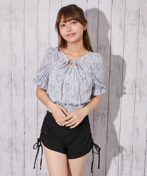 GORGE（ゴージ）の「花柄２ＷＡＹキャンディーブラウス（シャツ/ブラウス・レディース・ラベンダー/ピンク/ブルー・F）」の7枚目の写真