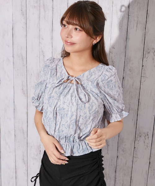 GORGE（ゴージ）の「花柄２ＷＡＹキャンディーブラウス（シャツ/ブラウス・レディース・ラベンダー/ピンク/ブルー・F）」の8枚目の写真