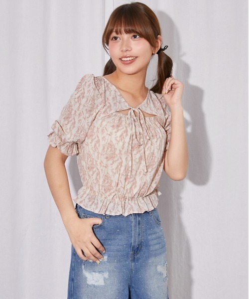 GORGE（ゴージ）の「花柄２ＷＡＹキャンディーブラウス（シャツ/ブラウス・レディース・ラベンダー/ピンク/ブルー・F）」の10枚目の写真
