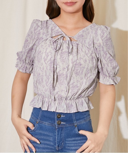 GORGE（ゴージ）の「花柄２ＷＡＹキャンディーブラウス（シャツ/ブラウス・レディース・ラベンダー/ピンク/ブルー・F）」の18枚目の写真