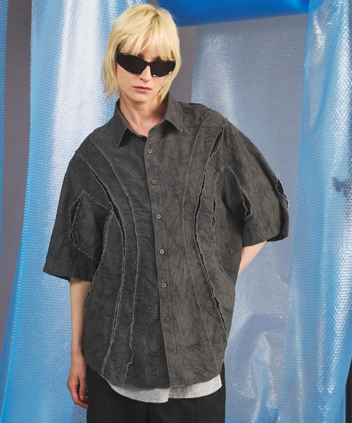 UNISEX Tuck Washer Prime‑Over TSUGIHAGI короткая рубашка / Maison Special