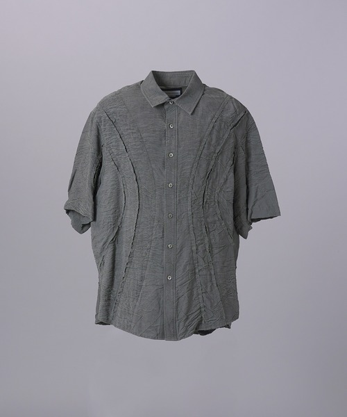 MAISON SPECIAL(メゾンスペシャル)の「《UNISEX》Tuck Washer Prime-Over TSUGIHAGI Short Sleeve Shirt/タックワッシャープライムオーバーツギハギショートスリーブシャツ【MAISON SPECIAL/メゾンスペシャル】■セットアップ対応■(シャツ/ブラウス・メンズ・グレー/ラベンダー/モカ・0/1/2)」の13枚目の写真