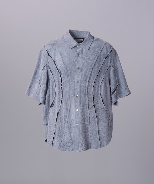 MAISON SPECIAL(メゾンスペシャル)の「《UNISEX》Tuck Washer Prime-Over TSUGIHAGI Short Sleeve Shirt/タックワッシャープライムオーバーツギハギショートスリーブシャツ【MAISON SPECIAL/メゾンスペシャル】■セットアップ対応■(シャツ/ブラウス・メンズ・グレー/ラベンダー/モカ・0/1/2)」の15枚目の写真