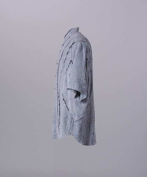 MAISON SPECIAL(メゾンスペシャル)の「《UNISEX》Tuck Washer Prime-Over TSUGIHAGI Short Sleeve Shirt/タックワッシャープライムオーバーツギハギショートスリーブシャツ【MAISON SPECIAL/メゾンスペシャル】■セットアップ対応■(シャツ/ブラウス・メンズ・グレー/ラベンダー/モカ・0/1/2)」の16枚目の写真