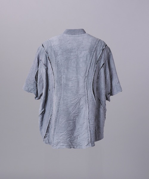 MAISON SPECIAL(メゾンスペシャル)の「《UNISEX》Tuck Washer Prime-Over TSUGIHAGI Short Sleeve Shirt/タックワッシャープライムオーバーツギハギショートスリーブシャツ【MAISON SPECIAL/メゾンスペシャル】■セットアップ対応■(シャツ/ブラウス・メンズ・グレー/ラベンダー/モカ・0/1/2)」の17枚目の写真
