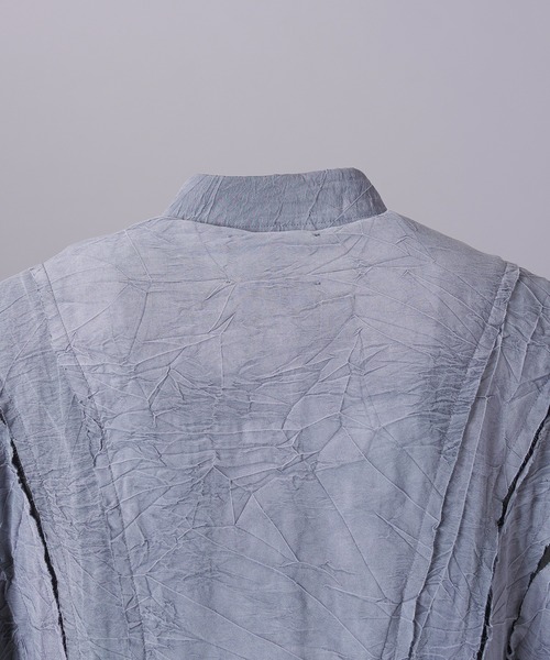 MAISON SPECIAL(メゾンスペシャル)の「《UNISEX》Tuck Washer Prime-Over TSUGIHAGI Short Sleeve Shirt/タックワッシャープライムオーバーツギハギショートスリーブシャツ【MAISON SPECIAL/メゾンスペシャル】■セットアップ対応■(シャツ/ブラウス・メンズ・グレー/ラベンダー/モカ・0/1/2)」の21枚目の写真