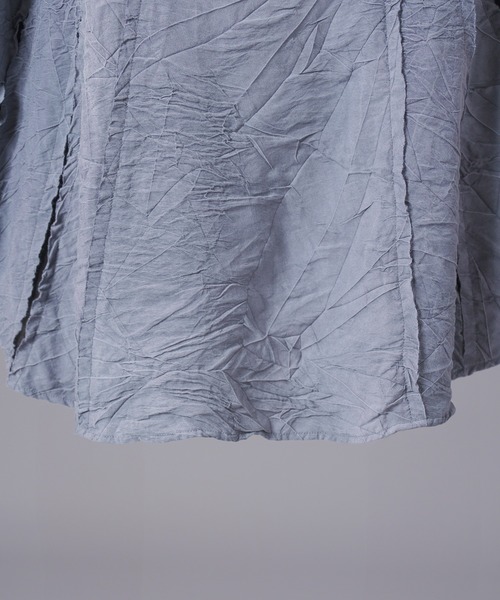 MAISON SPECIAL(メゾンスペシャル)の「《UNISEX》Tuck Washer Prime-Over TSUGIHAGI Short Sleeve Shirt/タックワッシャープライムオーバーツギハギショートスリーブシャツ【MAISON SPECIAL/メゾンスペシャル】■セットアップ対応■(シャツ/ブラウス・メンズ・グレー/ラベンダー/モカ・0/1/2)」の12枚目の写真