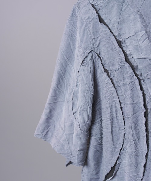 MAISON SPECIAL(メゾンスペシャル)の「《UNISEX》Tuck Washer Prime-Over TSUGIHAGI Short Sleeve Shirt/タックワッシャープライムオーバーツギハギショートスリーブシャツ【MAISON SPECIAL/メゾンスペシャル】■セットアップ対応■(シャツ/ブラウス・メンズ・グレー/ラベンダー/モカ・0/1/2)」の19枚目の写真