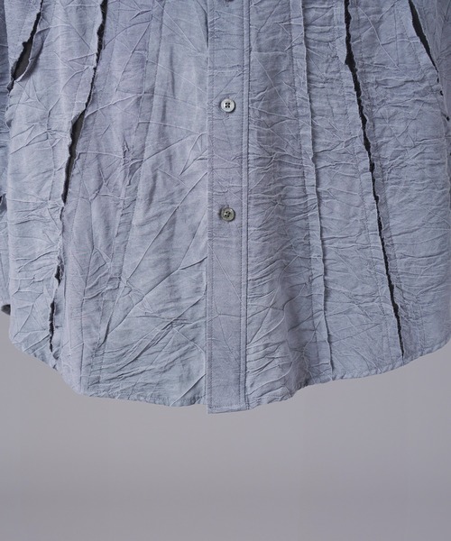 MAISON SPECIAL(メゾンスペシャル)の「《UNISEX》Tuck Washer Prime-Over TSUGIHAGI Short Sleeve Shirt/タックワッシャープライムオーバーツギハギショートスリーブシャツ【MAISON SPECIAL/メゾンスペシャル】■セットアップ対応■(シャツ/ブラウス・メンズ・グレー/ラベンダー/モカ・0/1/2)」の20枚目の写真