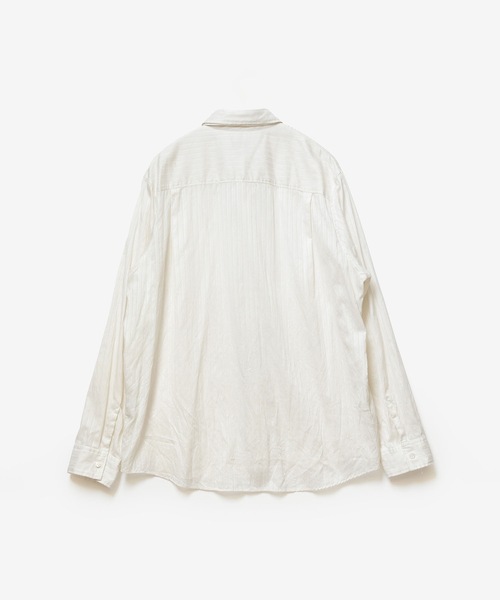ATTACHMENT(アタッチメント)の「コットン シャドーストライプ ブロード ナロータイ L/S シャツ / CO SHADOW STRIPE BROAD NARROW TIE L/S SHIRT(シャツ/ブラウス・メンズ・オフホワイト/ブラック/カーキ・1/3/2)」の4枚目の写真