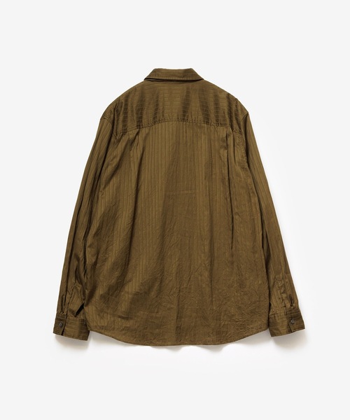 ATTACHMENT(アタッチメント)の「コットン シャドーストライプ ブロード ナロータイ L/S シャツ / CO SHADOW STRIPE BROAD NARROW TIE L/S SHIRT(シャツ/ブラウス・メンズ・オフホワイト/ブラック/カーキ・1/3/2)」の7枚目の写真