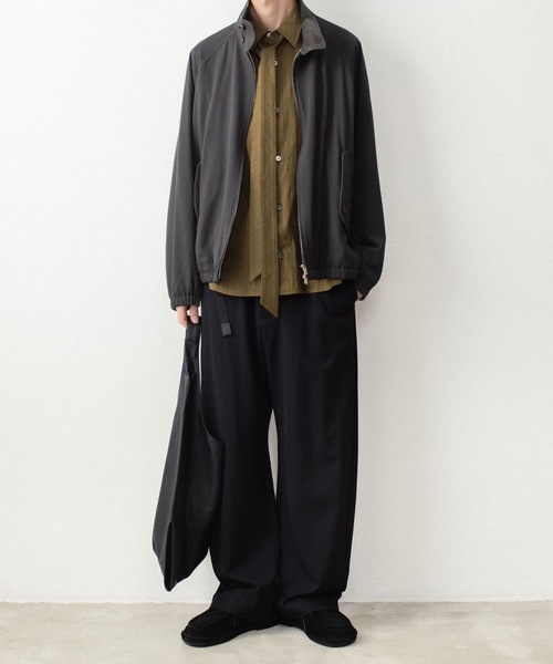 ATTACHMENT（アタッチメント）の「コットン シャドーストライプ ブロード ナロータイ L/S シャツ / CO SHADOW STRIPE BROAD NARROW TIE L/S SHIRT（シャツ/ブラウス・メンズ・オフホワイト/ブラック/カーキ・1/3/2/4）」の15枚目の写真