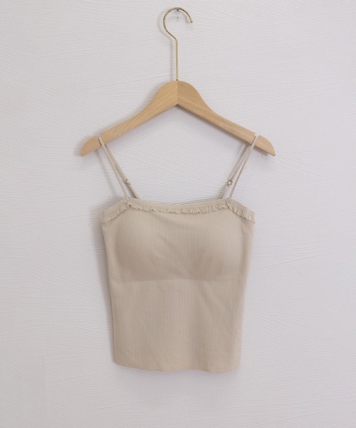 Miniministore(ミニミニストア)の「レースフリルブラトップカップ付キャミ春夏(キャミソール・レディース・ブラック/アイボリー/キャメル/グレイッシュベージュ・FREE)」の22枚目の写真