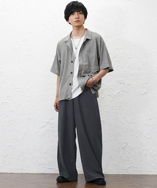 MinoriTY(マイノリティ)の「【MinoriTY】とろみカーブスラックス メンズ 春服 夏服 ワイド(チノパンツ・メンズ・アイボリー/ブラック/チャコール・M/S/L)」の5枚目の写真