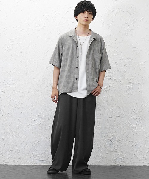 MinoriTY(マイノリティ)の「【MinoriTY】とろみカーブスラックス メンズ 春服 夏服 ワイド(チノパンツ・メンズ・アイボリー/ブラック/チャコール・M/S/L)」の8枚目の写真