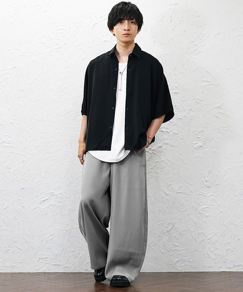 MinoriTY(マイノリティ)の「【MinoriTY】とろみカーブスラックス メンズ 春服 夏服 ワイド(チノパンツ・メンズ・アイボリー/ブラック/チャコール・M/S/L)」の10枚目の写真