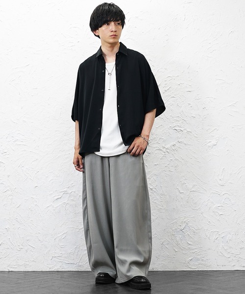 MinoriTY(マイノリティ)の「【MinoriTY】とろみカーブスラックス メンズ 春服 夏服 ワイド(チノパンツ・メンズ・アイボリー/ブラック/チャコール・M/S/L)」の13枚目の写真
