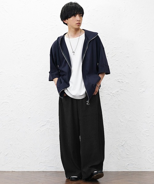 MinoriTY(マイノリティ)の「【MinoriTY】とろみカーブスラックス メンズ 春服 夏服 ワイド(チノパンツ・メンズ・アイボリー/ブラック/チャコール・M/S/L)」の16枚目の写真